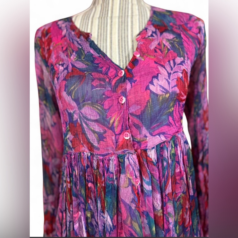 Vile Parle gauzy vintage floral print sun dress